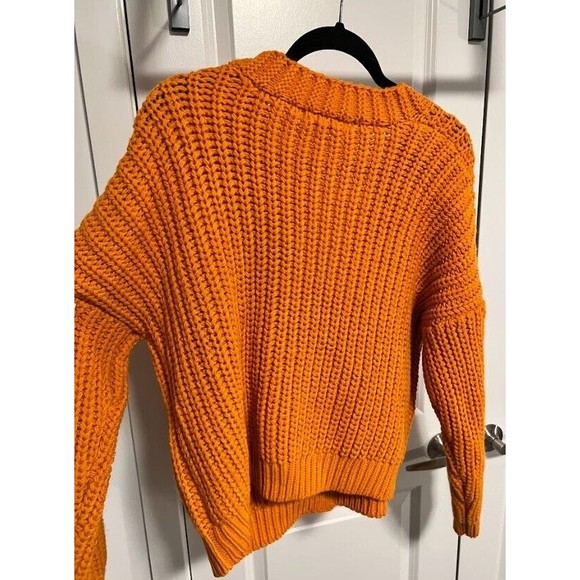 Anthropologie Weekend Cardigan SIZE M new orange color - Picture 10 of 12